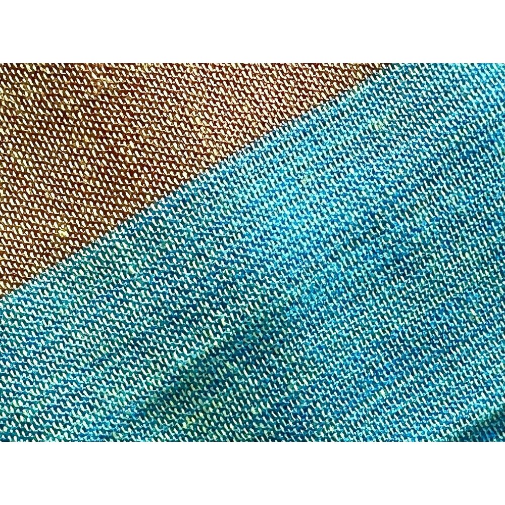 Multicolor Handwoven Cotton Scarf With Embellished Loops & Tassels - Picture 10 of 10